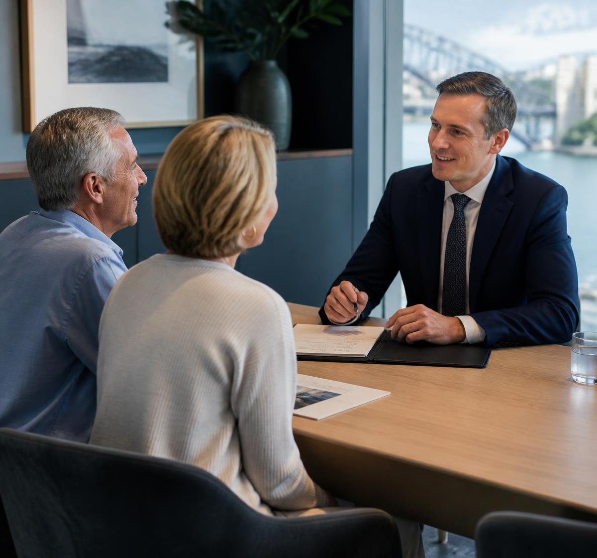 A Coyne Holdings adviser meeting with clients
