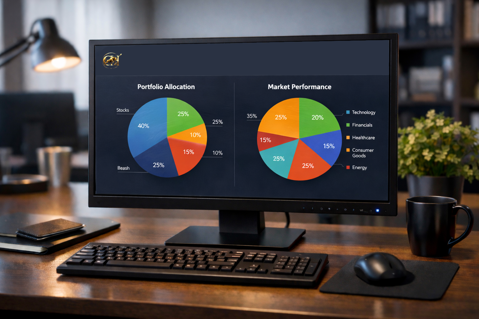 Coyne Holdings platform dashboard on monitor